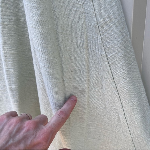 Free People Beach Lena Midi Dress Green Short Sleeve Cotton Womens Small S - Picture 8 of 11